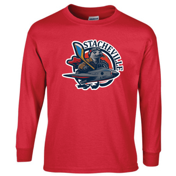 G240 Gildan Ultra Cotton Long Sleeve T-Shirt - Red